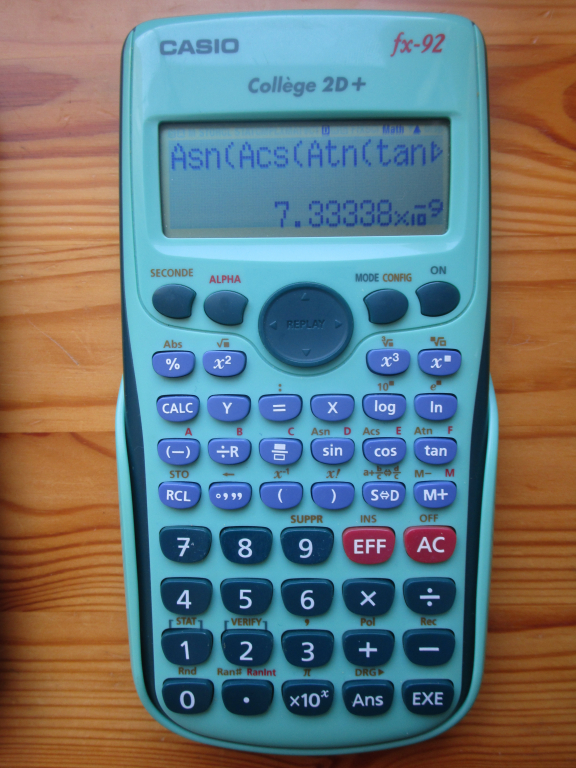 calculatrice Casio fx-92; collège 2D+