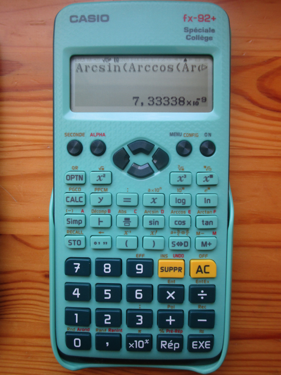 Calculatrice scientifique collège Casio FX92+ Spéciale collège 