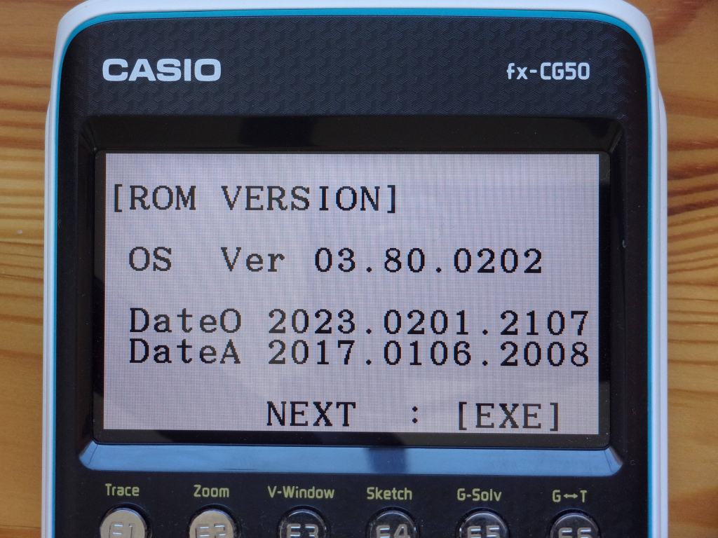 fx-CG50 + OS 3.80