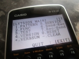 Casio fx-CG20 + menu test