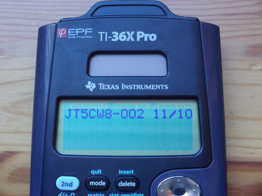 TI-36X Pro: auto-diagnostic