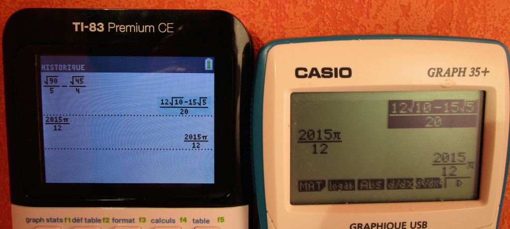 comparaison casio exact 2