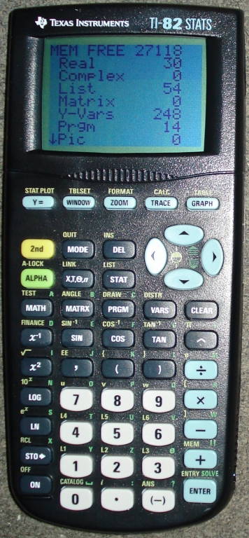 TI-82 STATS noire