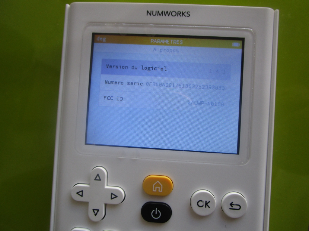 NumWorks + firmware 1.4.1