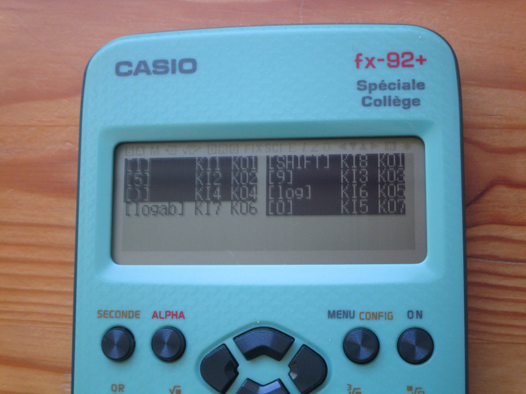 fx-92+SC : diagnostic 8