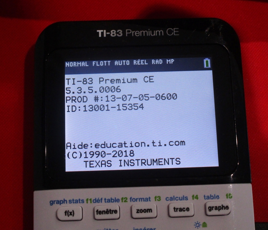 Version TI-83 Premium CE Python