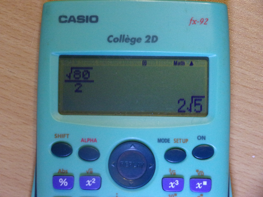 Casio fx-92 Collège 2D