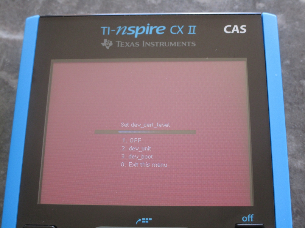 TI-Nspire CX II : boot menu