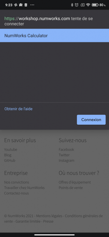 Connectivité android numworks (1)