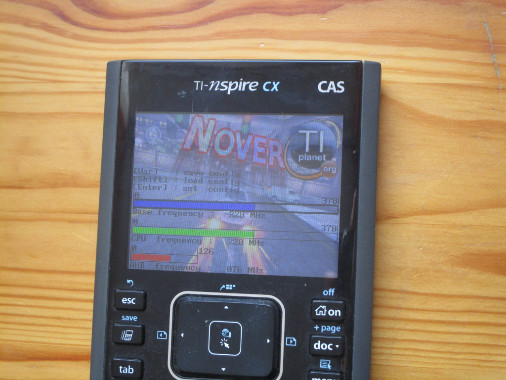 TI-Nspire CX + Nover @228MHz