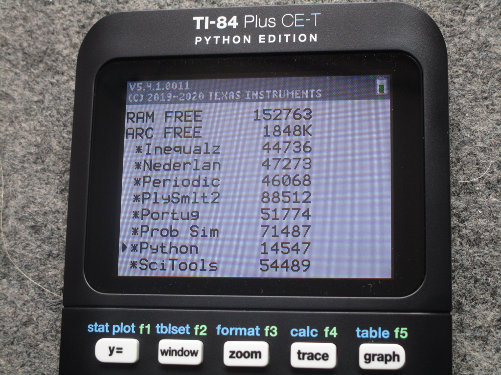 TI-84 Plus CE-T Python Edition