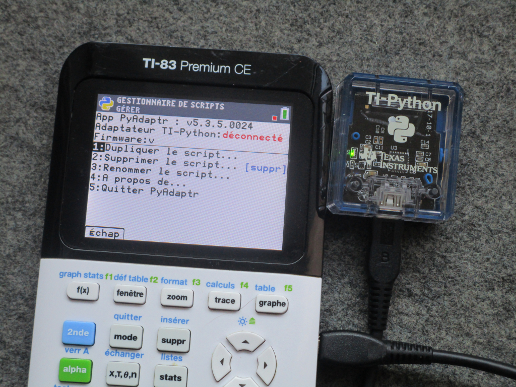 TI-83PCE + modded TI-Python