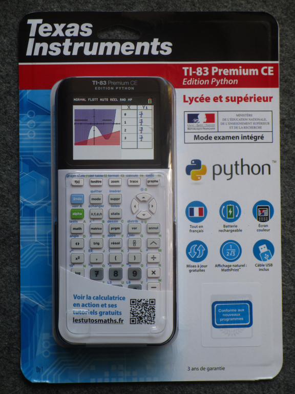 TI-83PCE Python - rentrée 2020