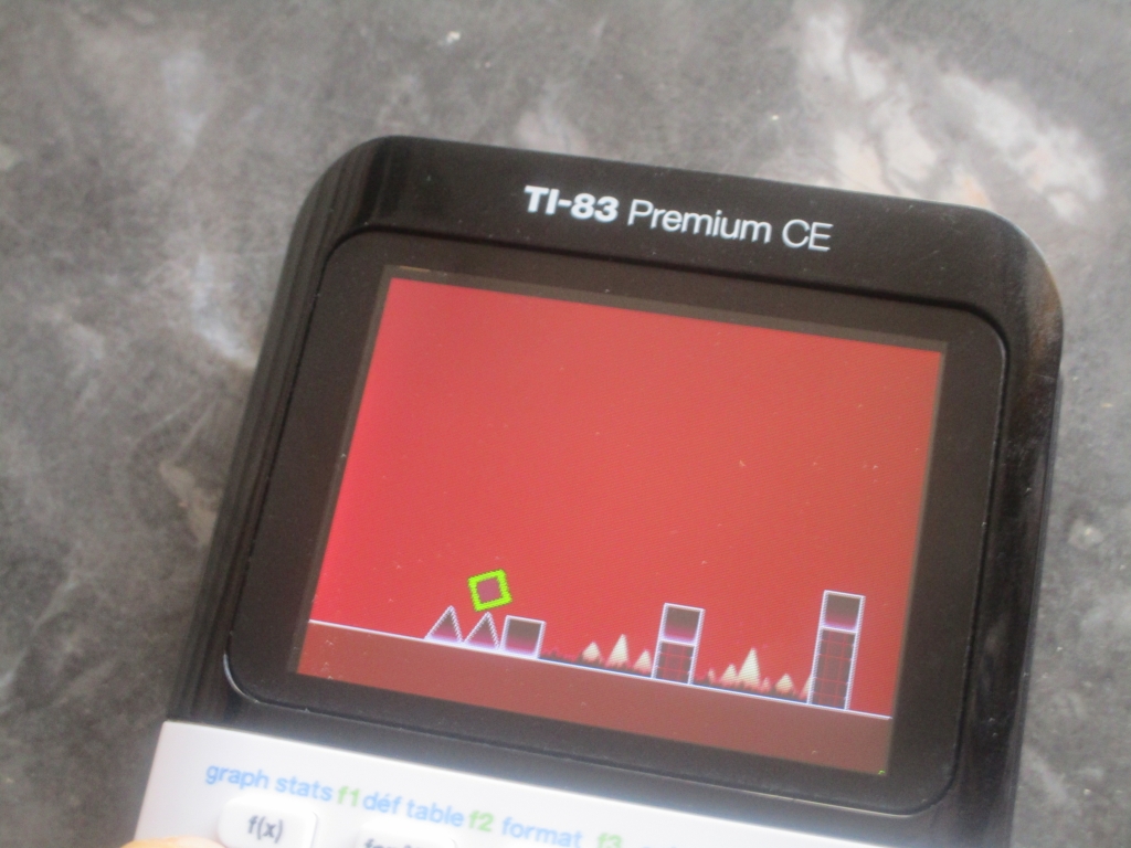 TI-83 Premium CE + Geometry Dash