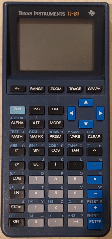 TI-81 1.0A5K MktSample Front