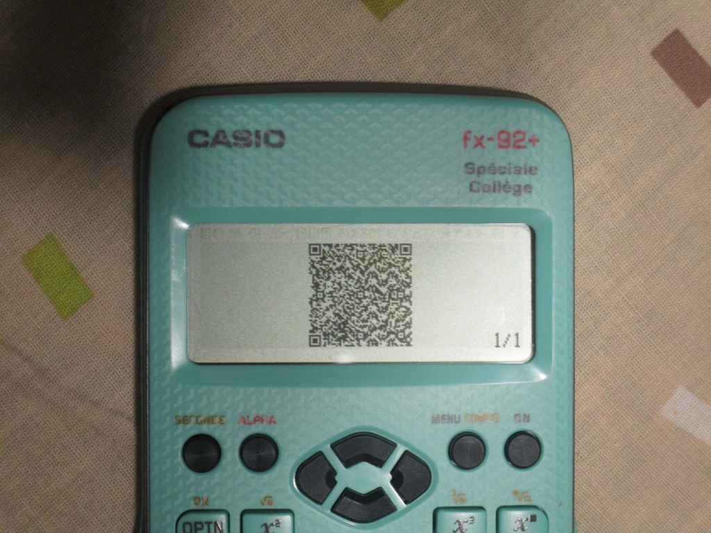 fx-92+SC: QR code authenticité