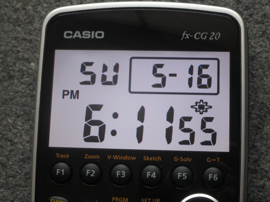 Casio fx-CG20 + G-Clock