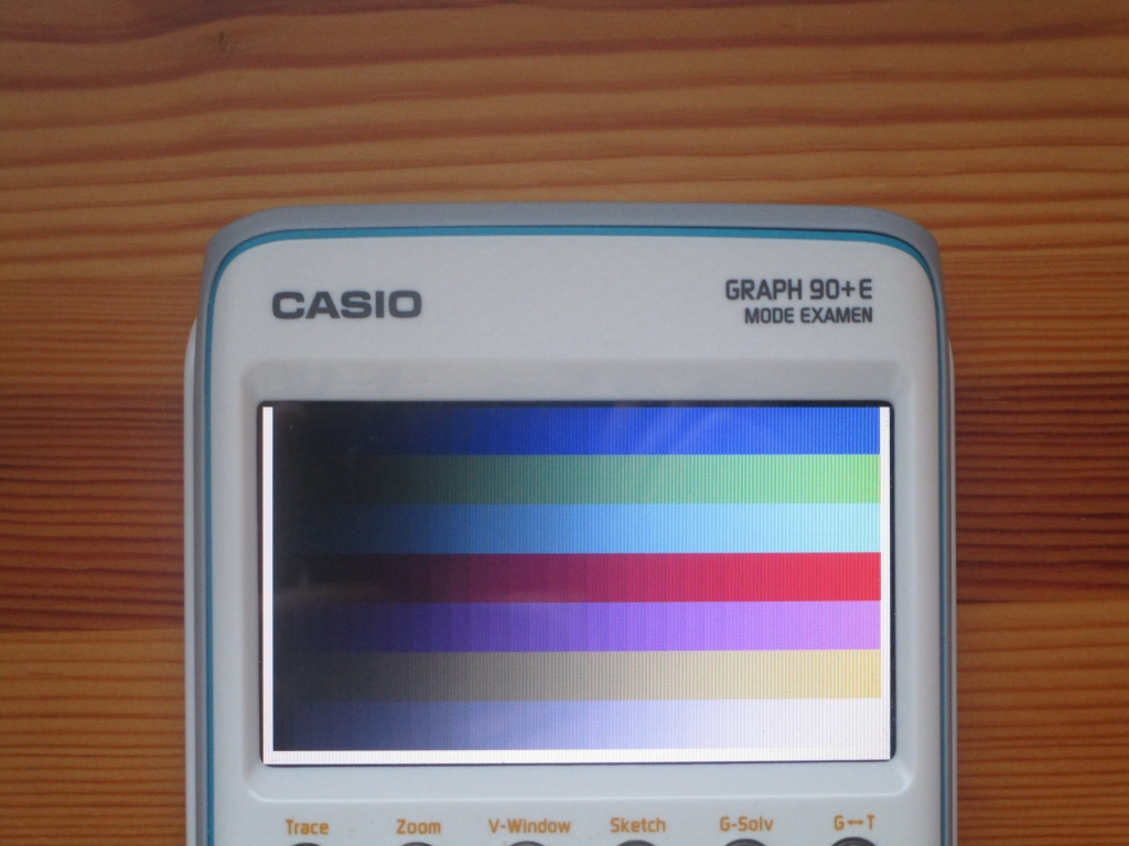 Casio Graph 90+E + mire RGB 565