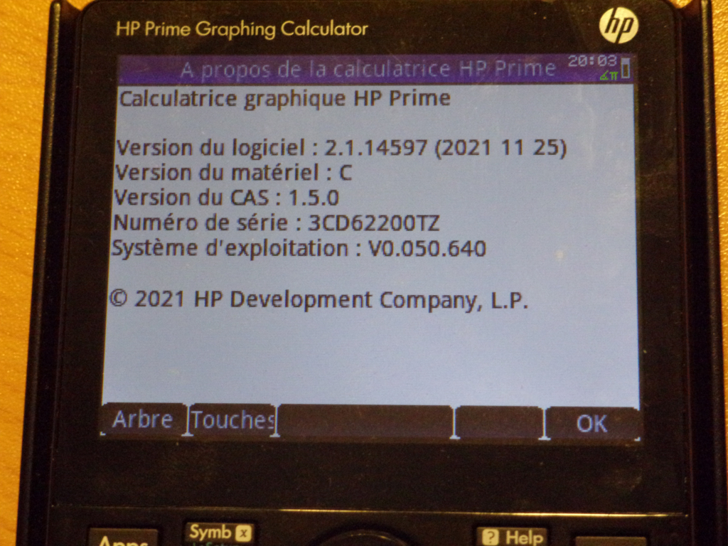 HP-Prime G1 + OS 2.1.14597