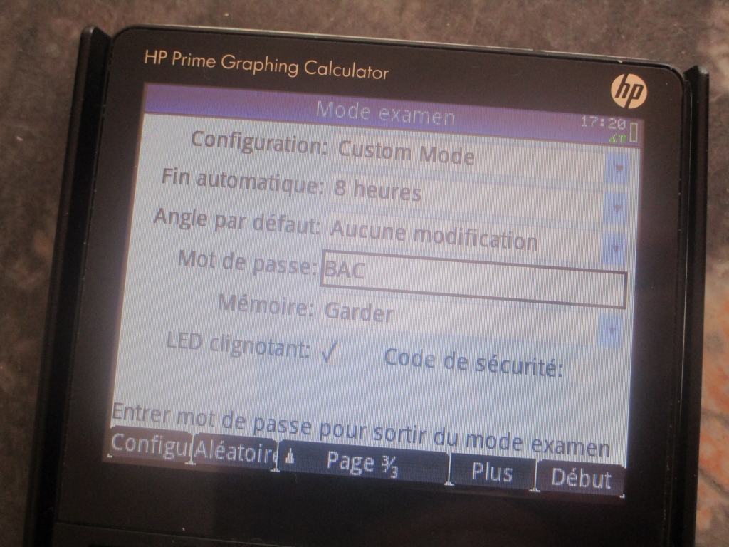 HP Prime +exam 12066