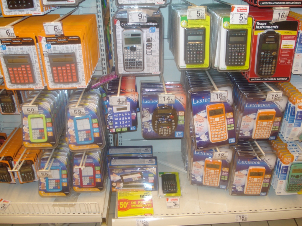 Rayon calculatrices 2014 Auchan