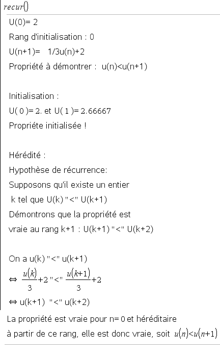 monotonie d'une suite