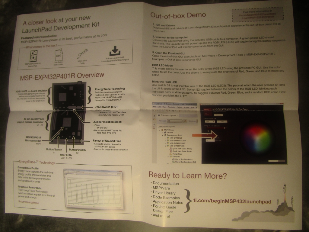 TI-LaunchPad MSP-EXP432P401R