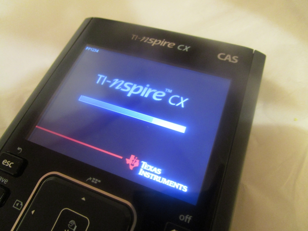 New TI-Nspire CX Boot screen