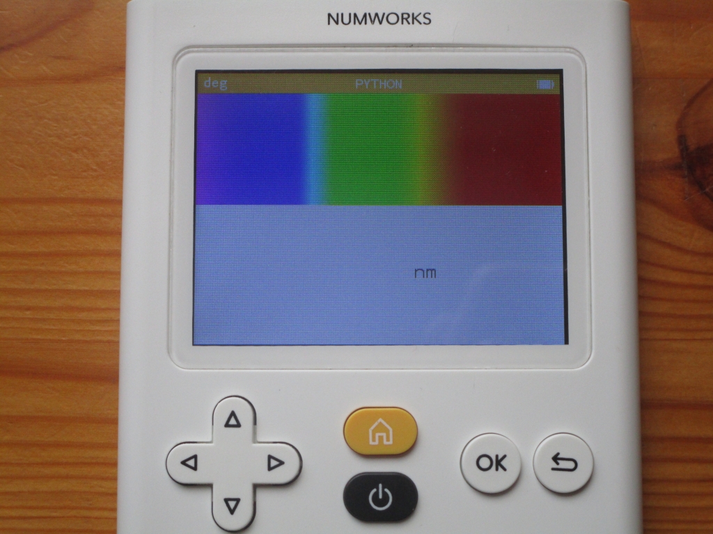 NumWorks + visible spectrum