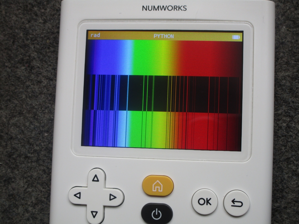 NumWorks + spectre Oxygène
