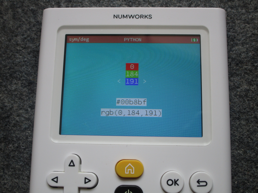 NumWorks + RGB-interface