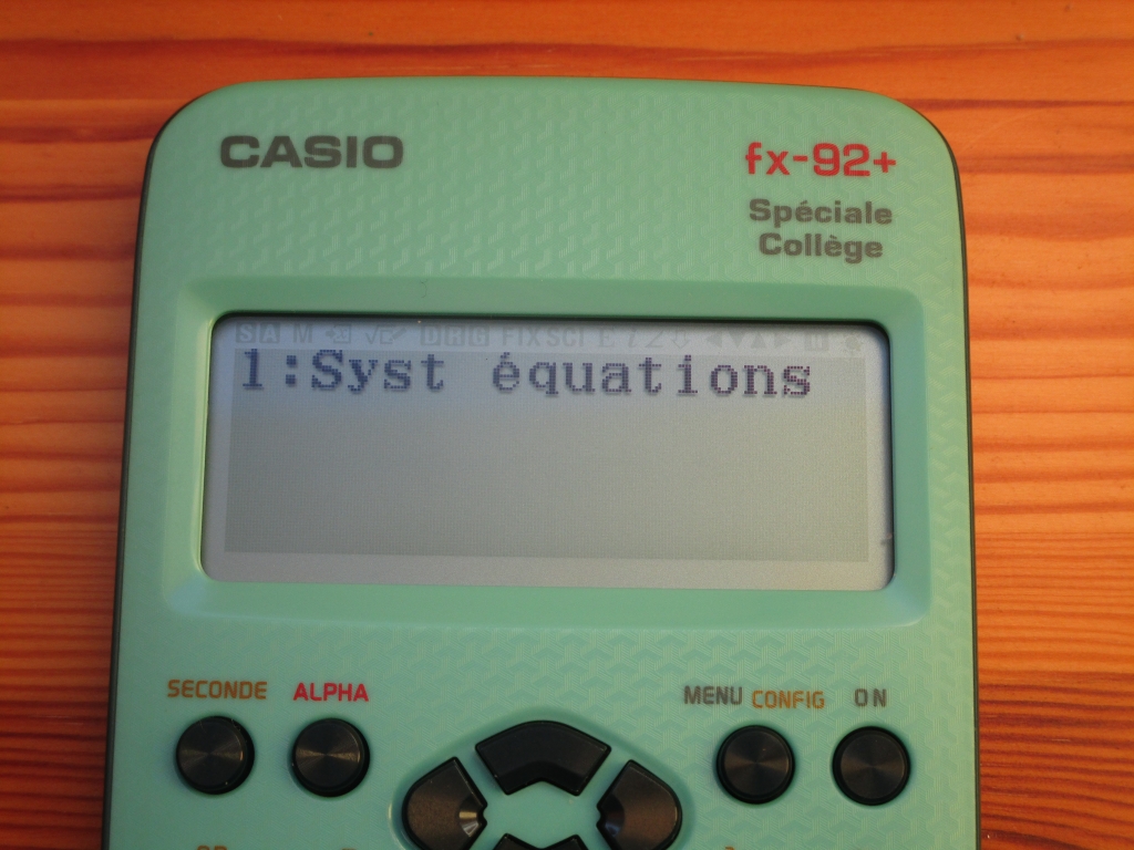 Equation fx-92+ Spéciale Collège