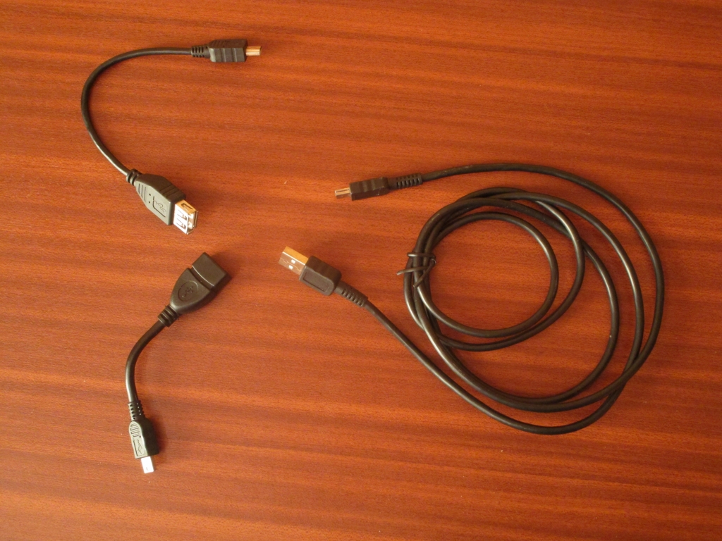 Adaptat. mini-USB m<->USB(A)f