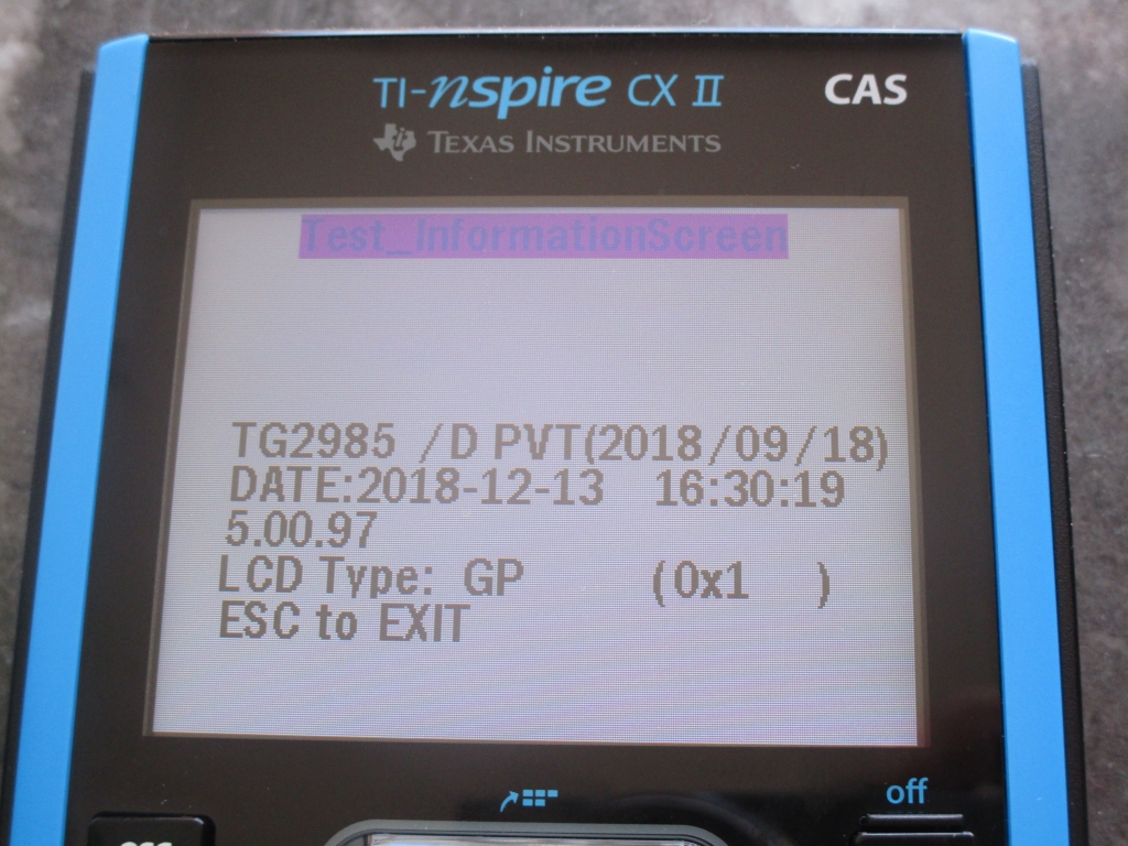 TI-Nspire CX II : Diags