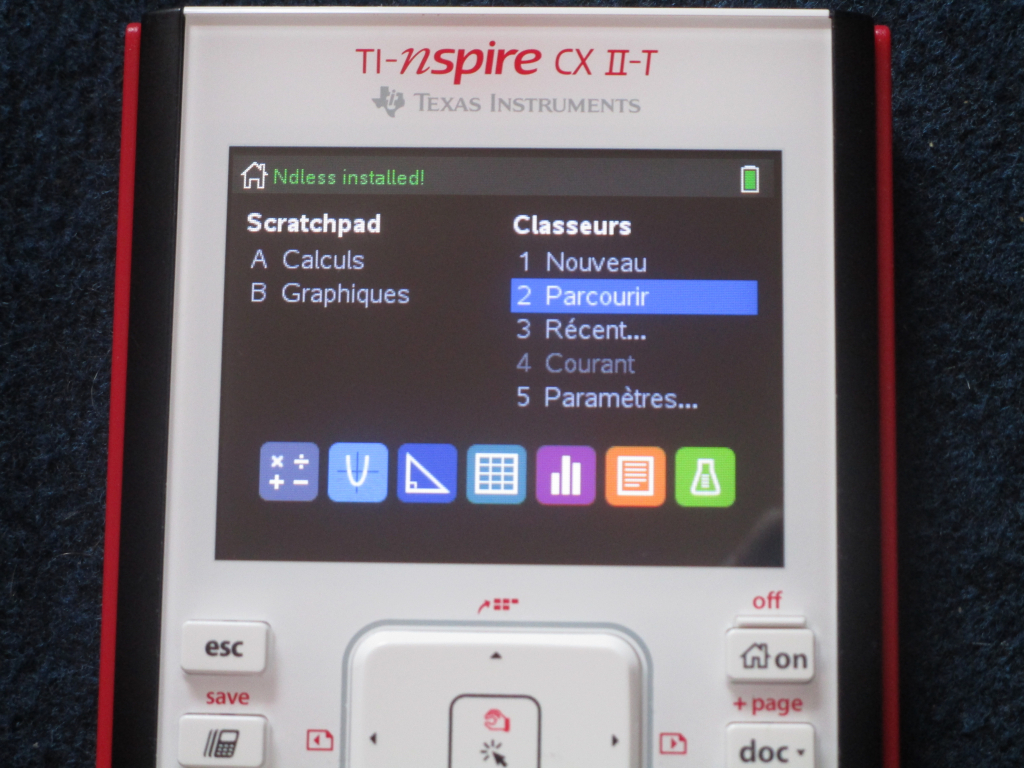 TI-Nspire CX II-T + Ndless