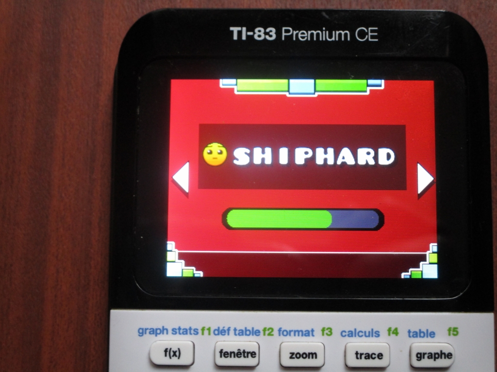 TI-83PCE: Shiphard Geometry Dash