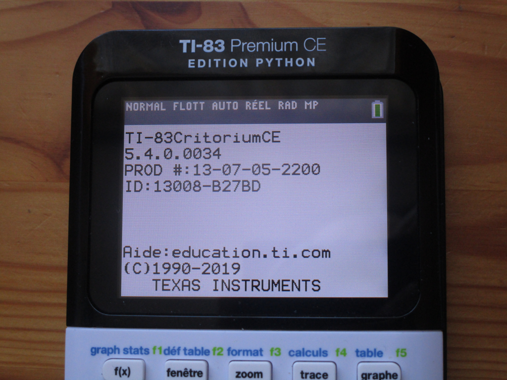 renommage TI-83 Critorium CE