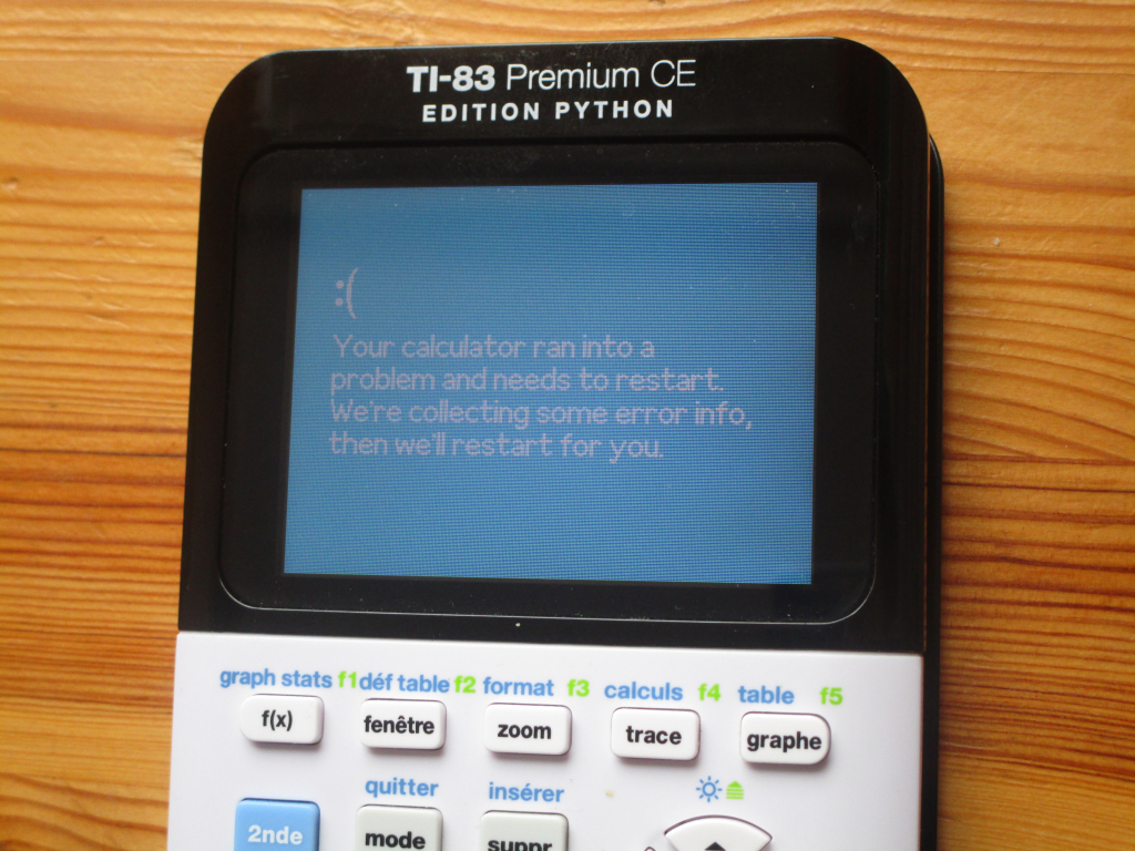 TI-83 Premium CE + écran BSoD