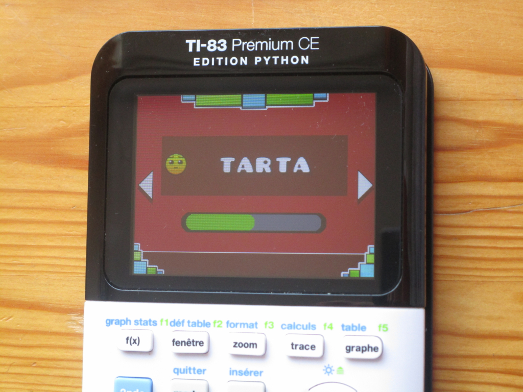 TI-83PCE + Geometry Dash Tarta