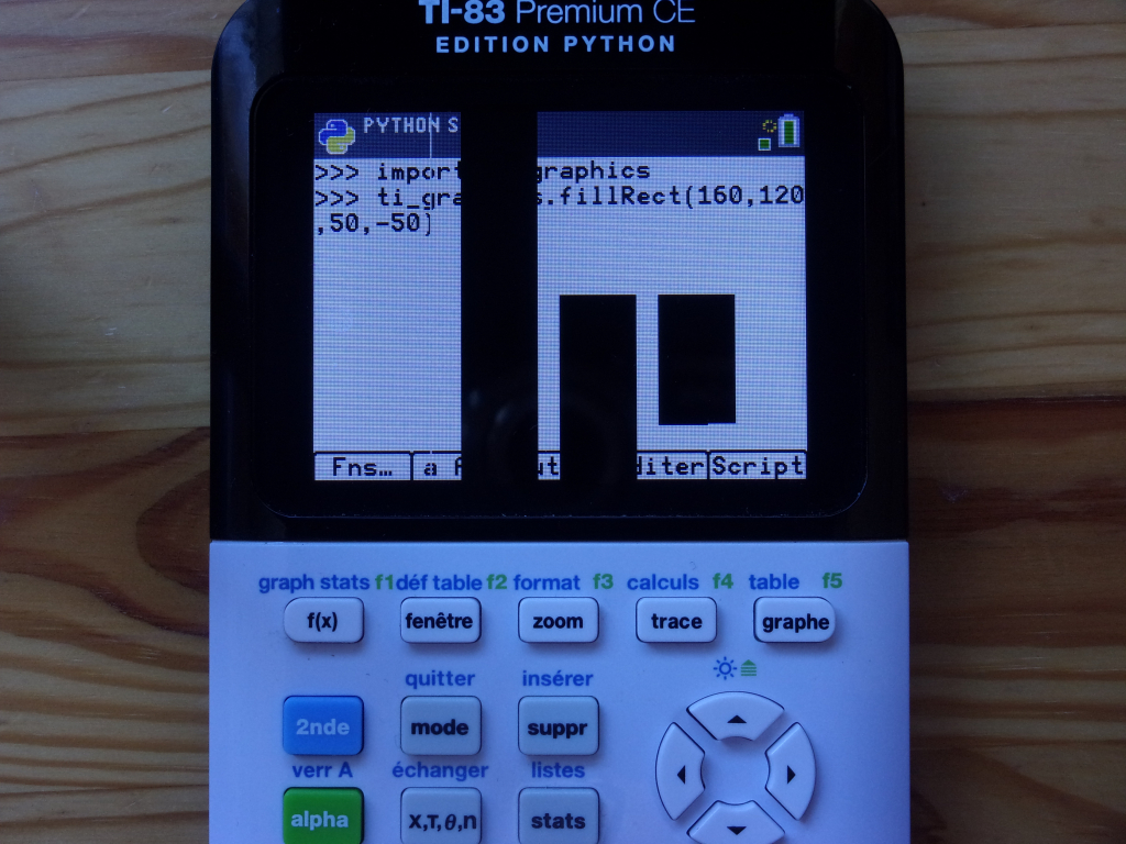 TI-83PCE + bug fill_rect()