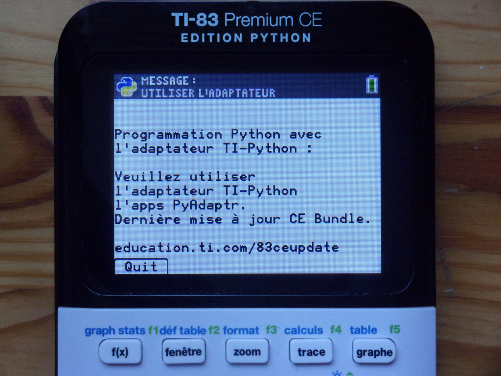 TI-83PCE Python malade