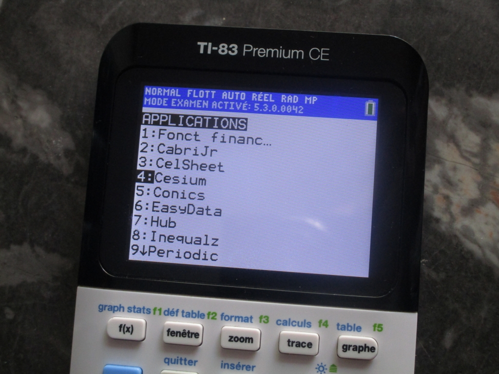 TI83 Premium CE + patched Cesium