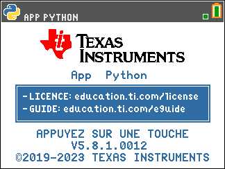TI-83PCE + Python 5.8.1