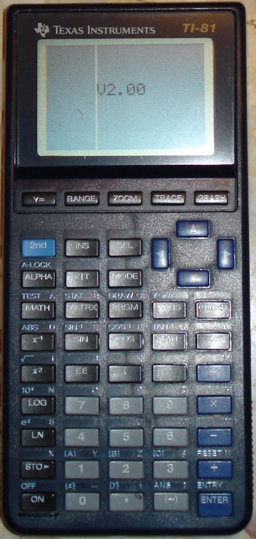 TI-81 V2.00 - face