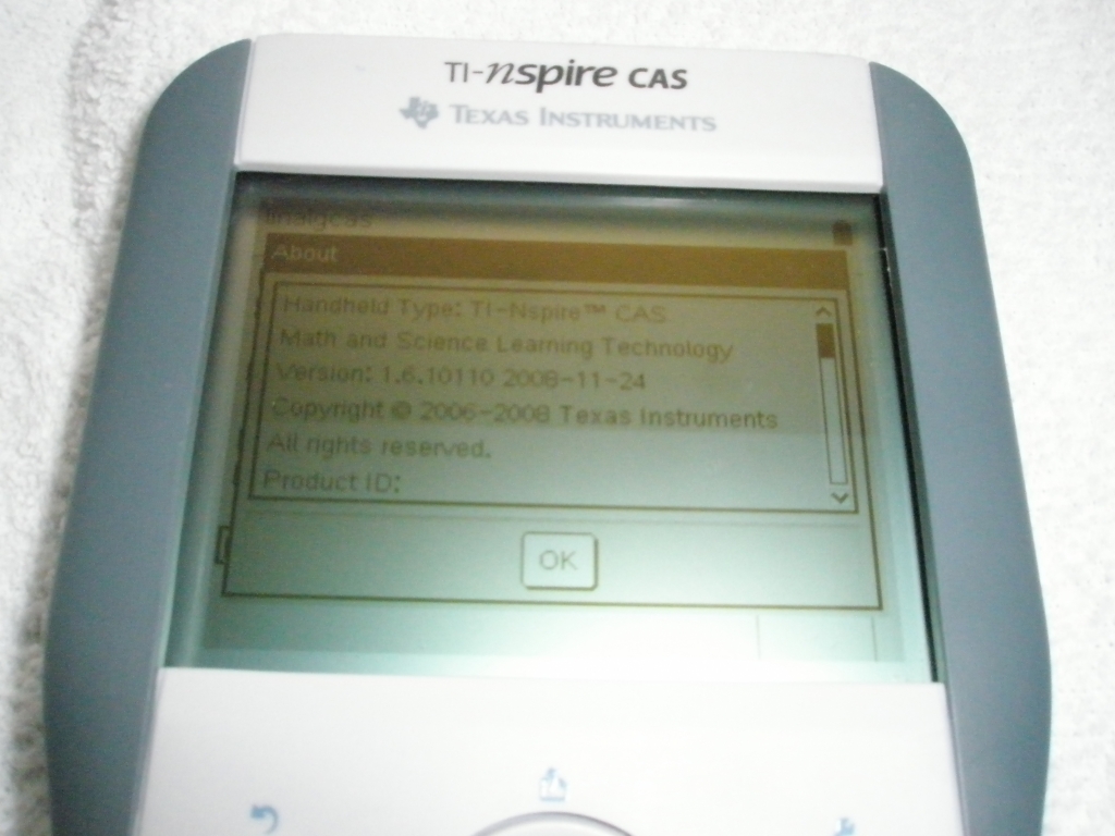 TI-Nspire CAS + OS 1.6.10110