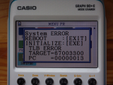 Casio Graph 90+E + OS 3.80 error