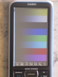 Casio fx-CP400+E + mire RGB 555