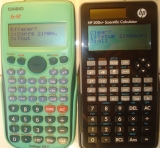 Comparaison HP-300s+ et Casio fx