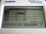 Casio Graph 35+E v2.10 (tableur)