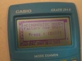 Casio Graph 25+E menu Diags